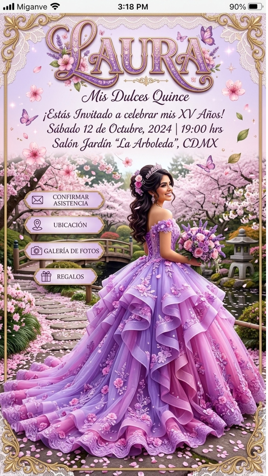 Invitación XV Años